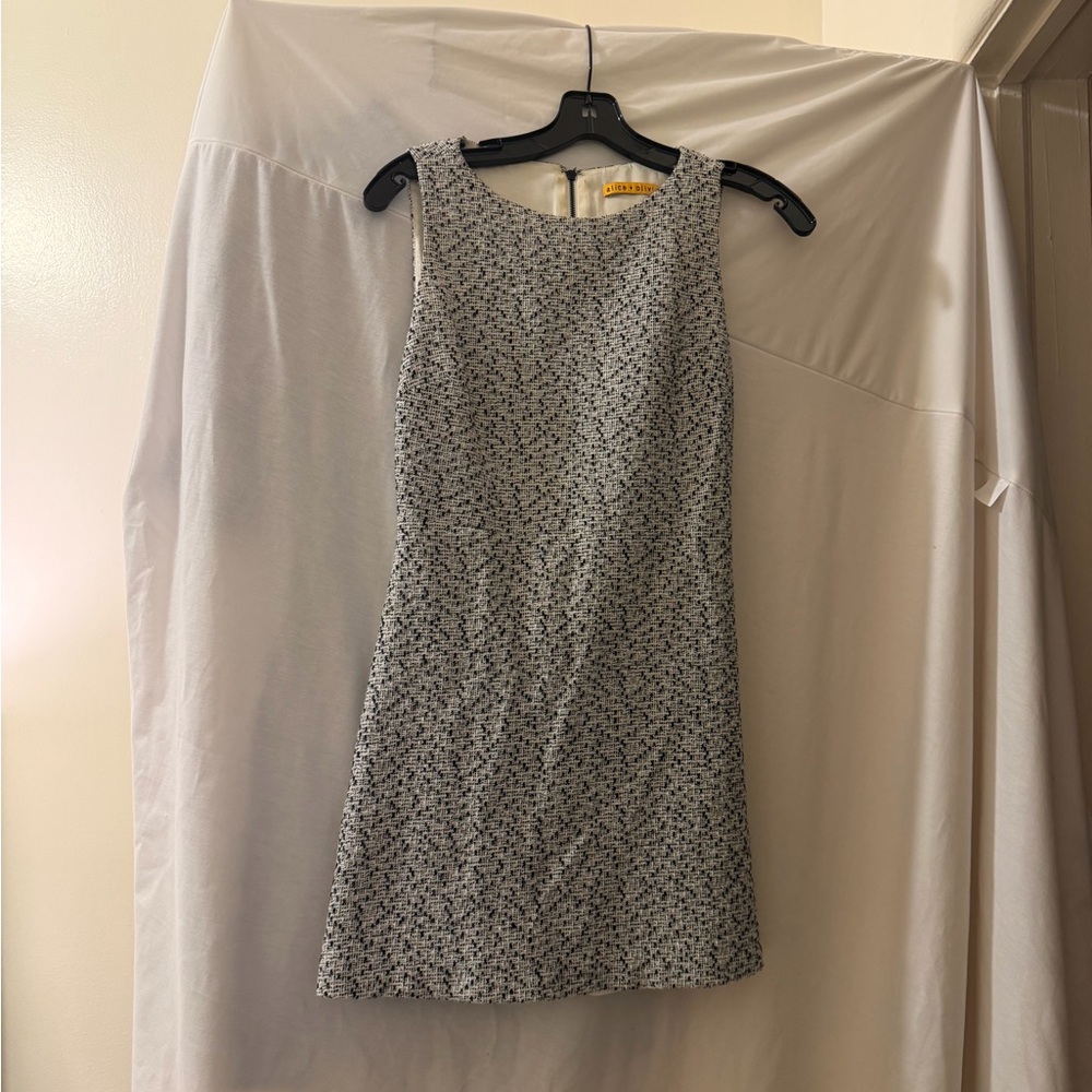 Alice + Olivia Black and White Mini Dress